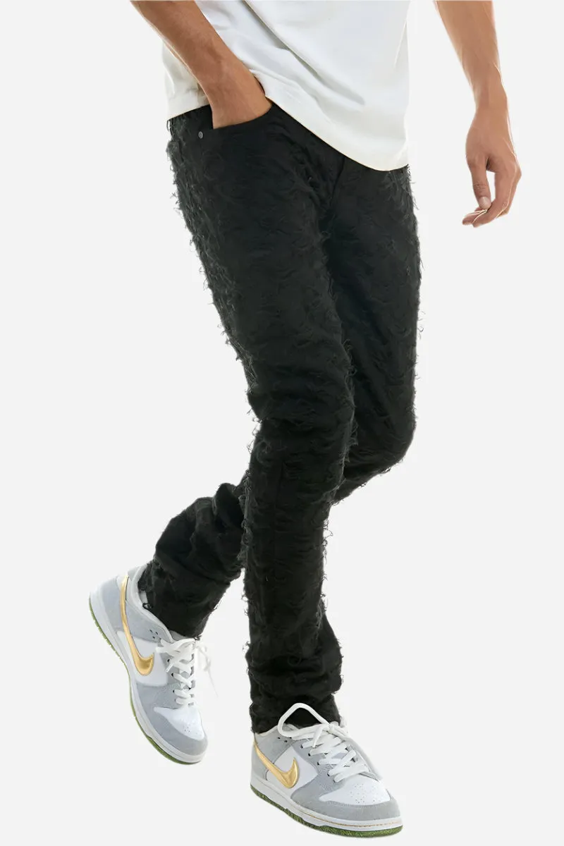 Net Stacked Pants - Stacked Skinny Fit