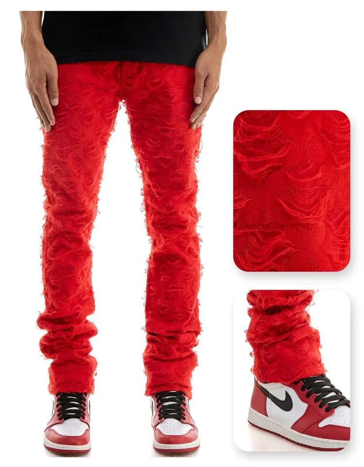 Net Stacked Pants - Stacked Skinny Fit