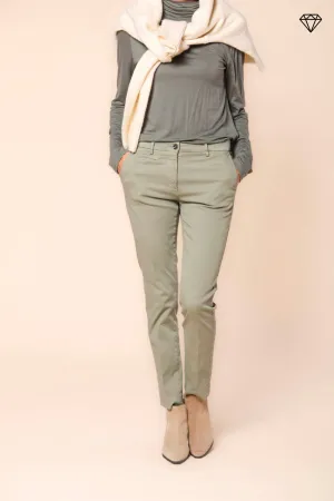 New York Slim women's chino pants in satin slim fit ①