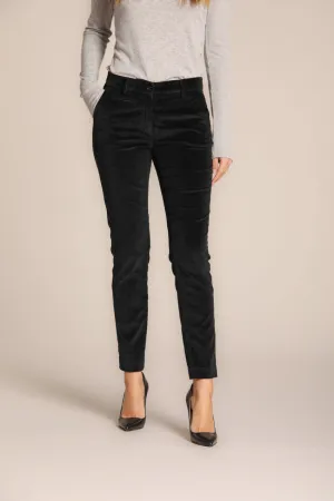 New York Slim women's chino pants in velvet corduroy slim fit