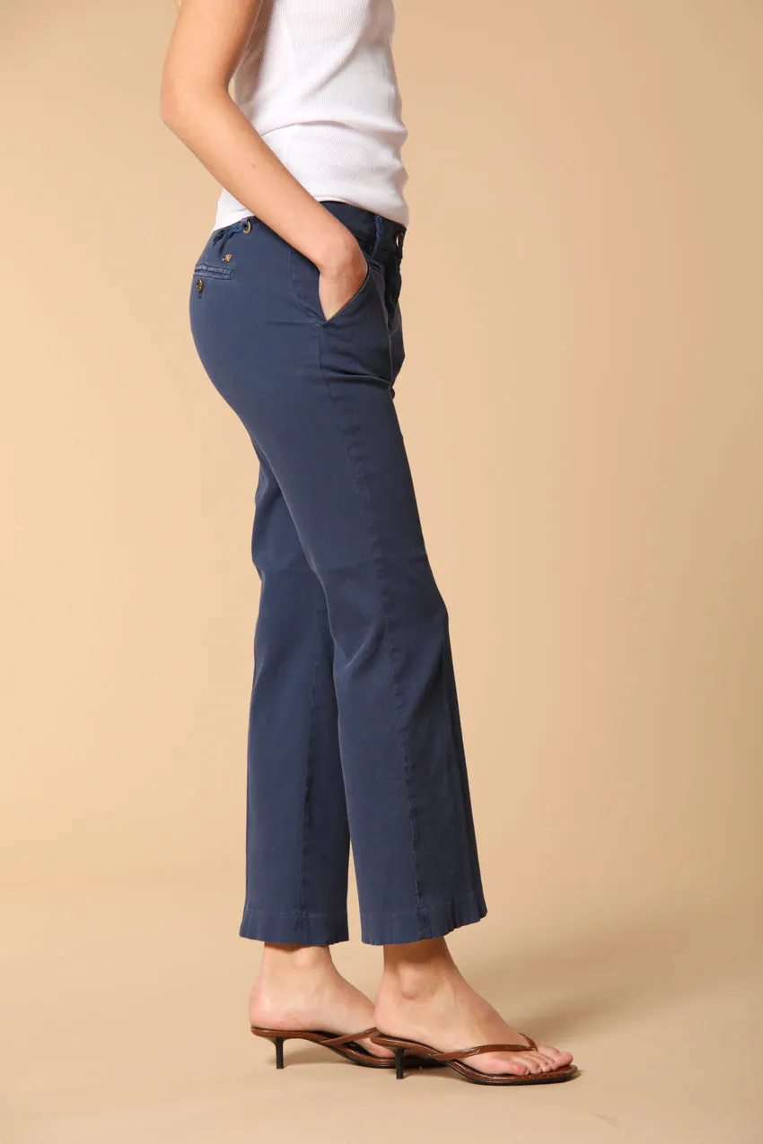 New York Trumpet women's chino pants in cotton and tencel piquet slim fit 