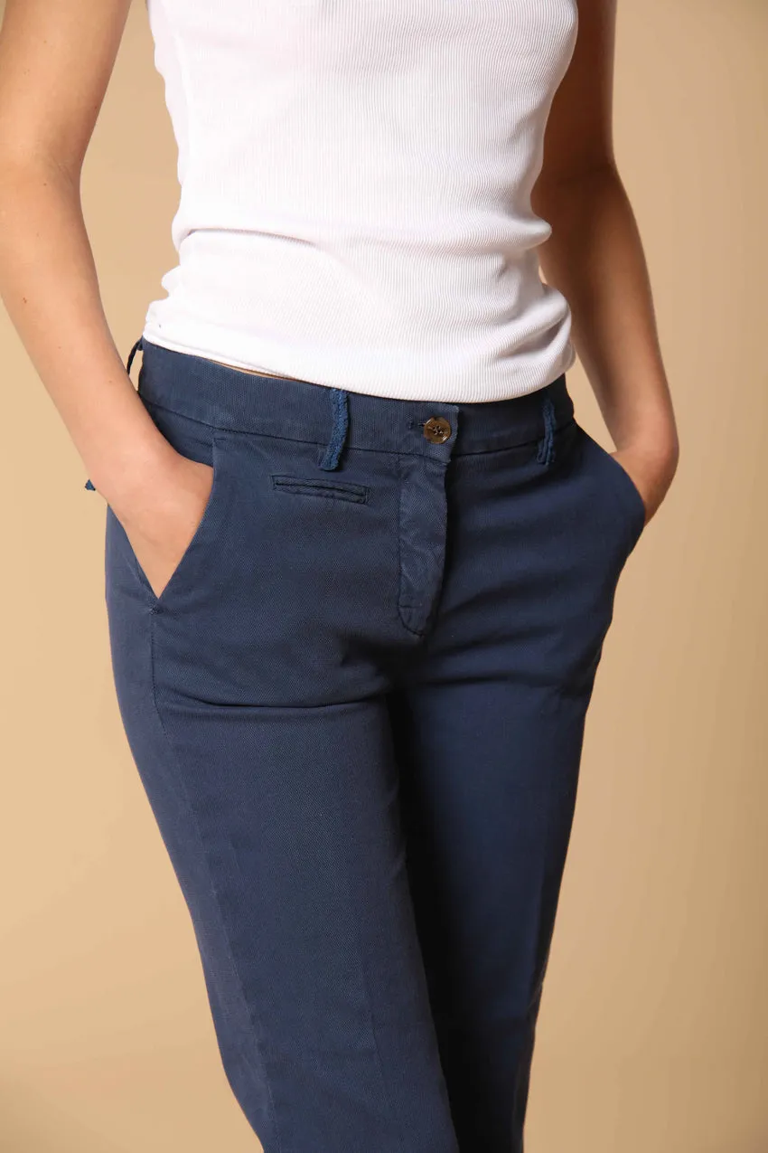 New York Trumpet women's chino pants in cotton and tencel piquet slim fit 