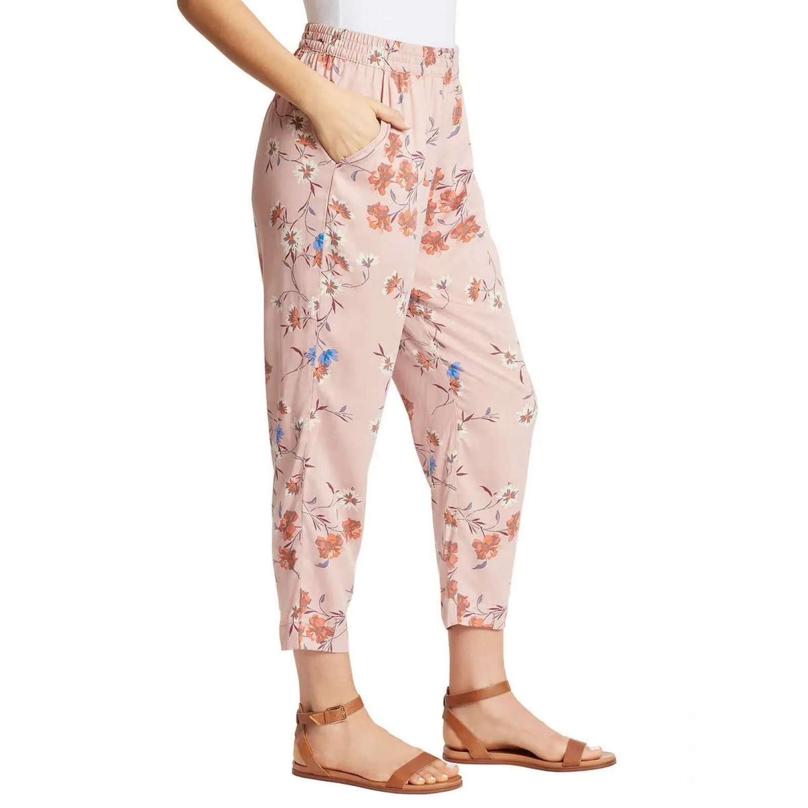 NWT Jessica Simpson Womens' Floral Soft Ankle Pants. 1309716 XL