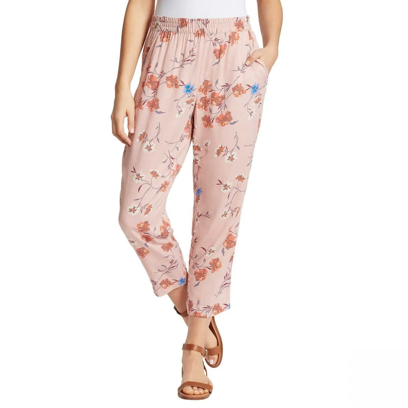 NWT Jessica Simpson Womens' Floral Soft Ankle Pants. 1309716 XL