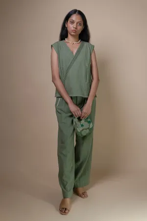 Olive Kala Cotton Tapered Pants