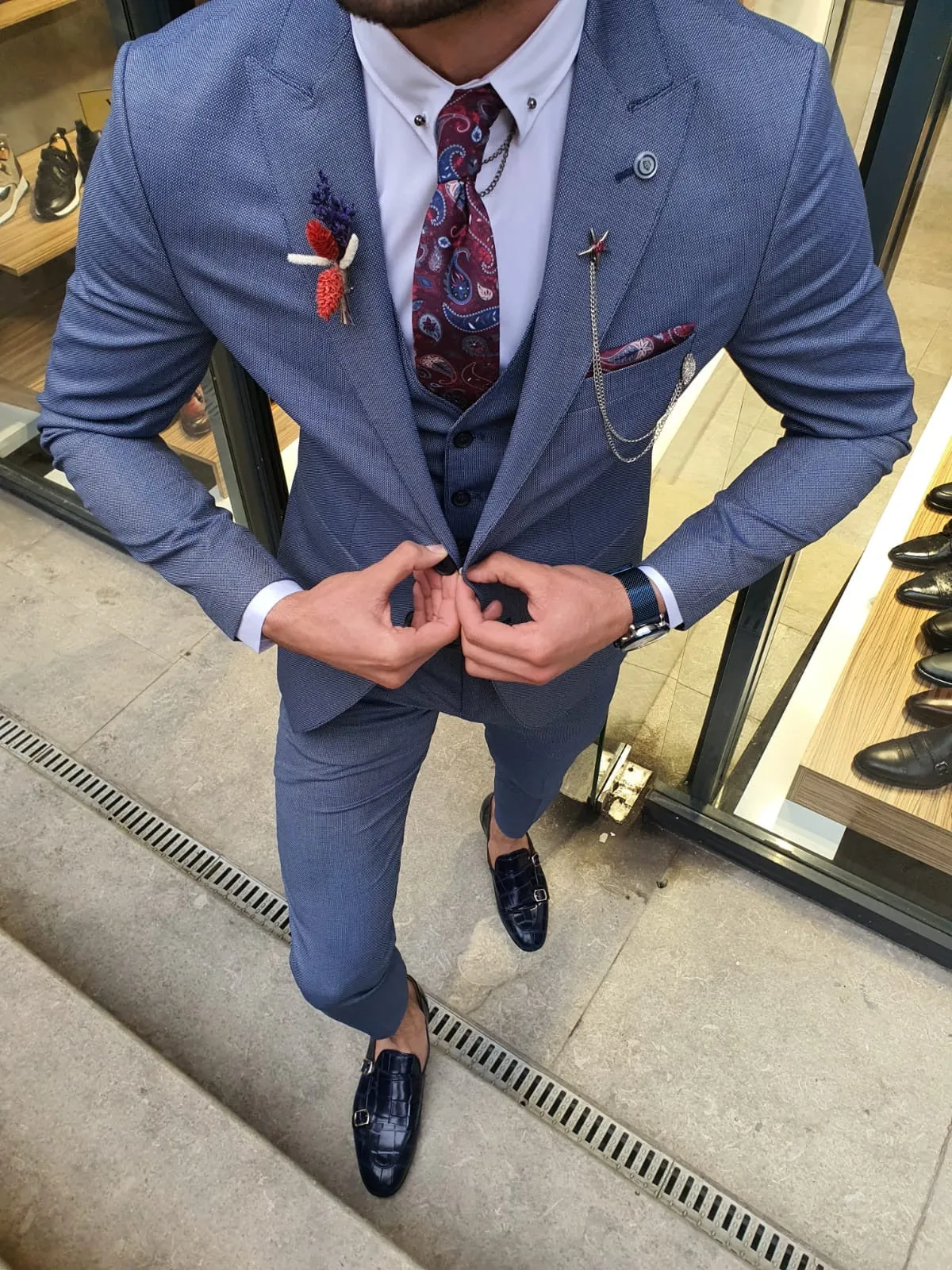 Olympia Indigo Slim Fit Suit for Versatile Style