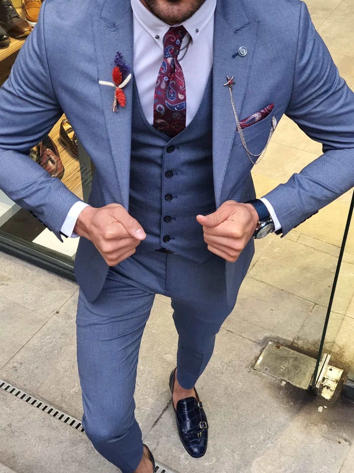 Olympia Indigo Slim Fit Suit for Versatile Style