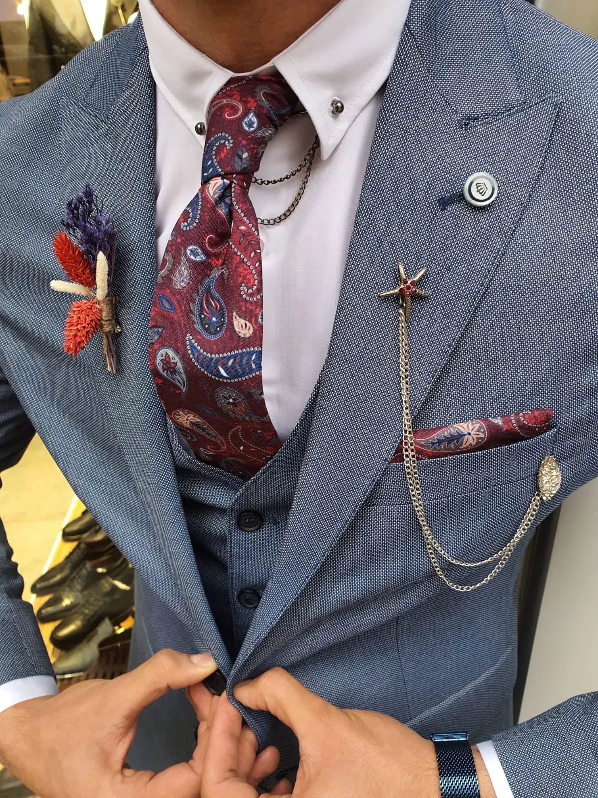 Olympia Indigo Slim Fit Suit for Versatile Style