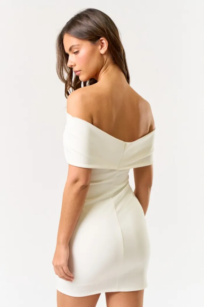 Oversized Bow Off The Shoulder Dress