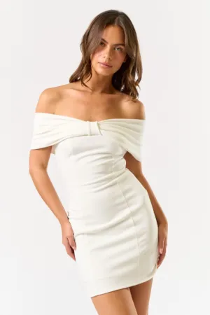 Oversized Bow Off The Shoulder Dress