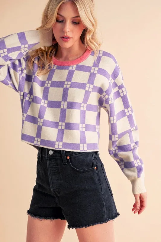 Pam Plaid Sweater