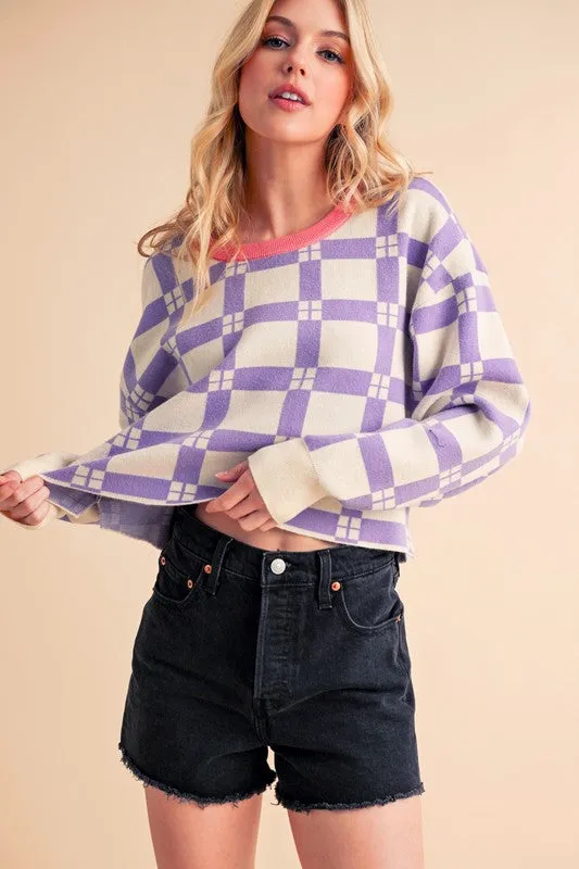 Pam Plaid Sweater