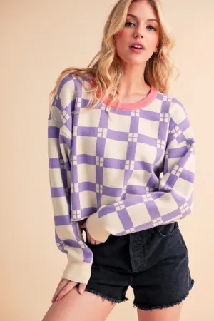 Pam Plaid Sweater