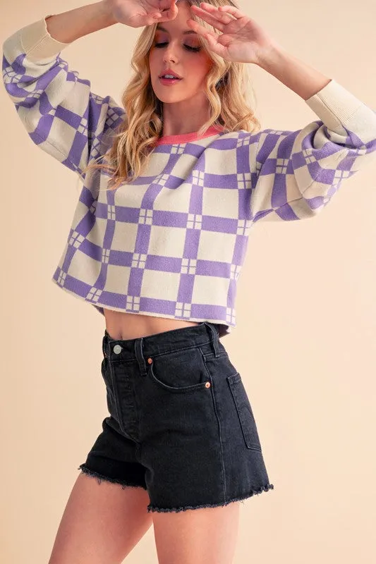 Pam Plaid Sweater