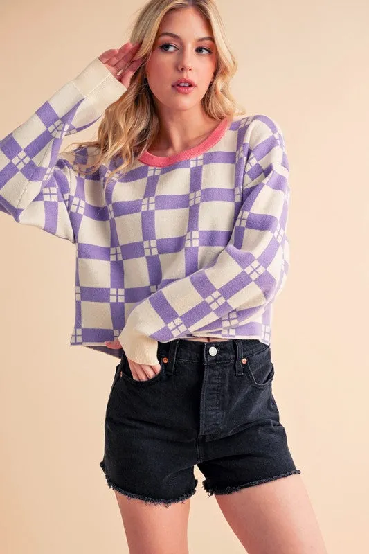 Pam Plaid Sweater