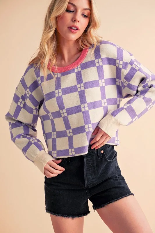 Pam Plaid Sweater