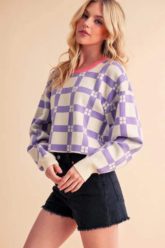 Pam Plaid Sweater
