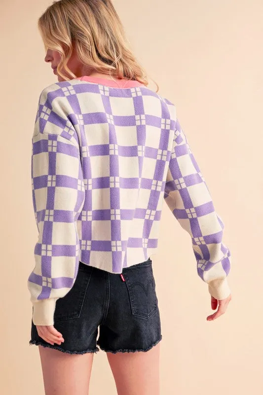 Pam Plaid Sweater