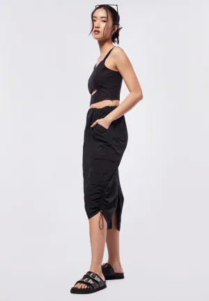 Parachute Cargo Midi Skirt