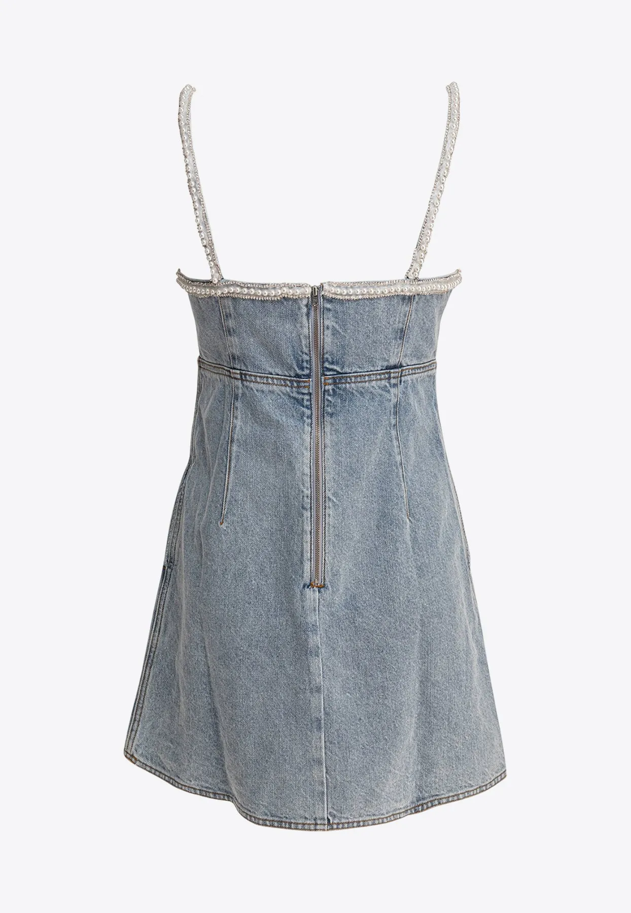 Pearl Mini Denim Dress