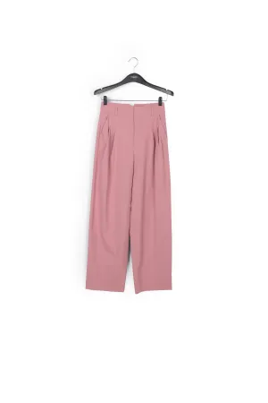 Pink pinstriped tailored pants