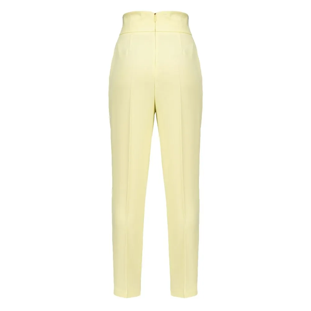 PINKO Yellow Polyester Jeans & Pant
