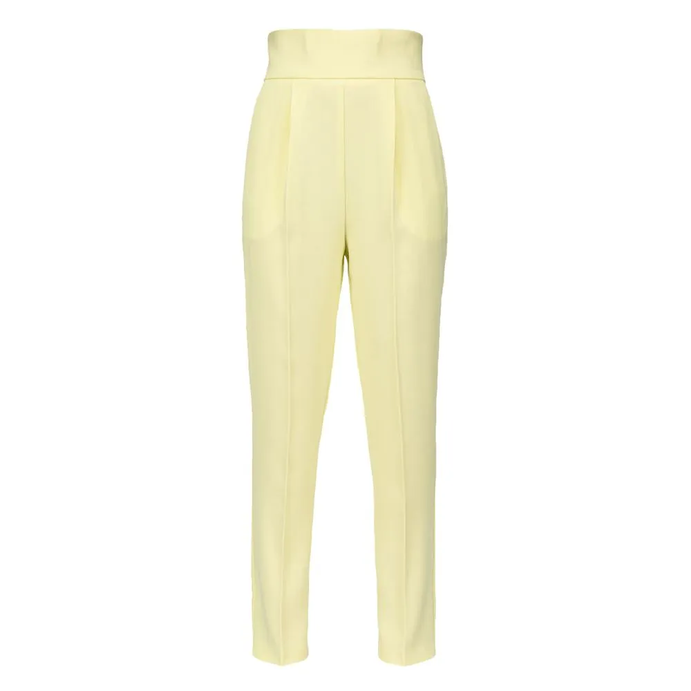 PINKO Yellow Polyester Jeans & Pant