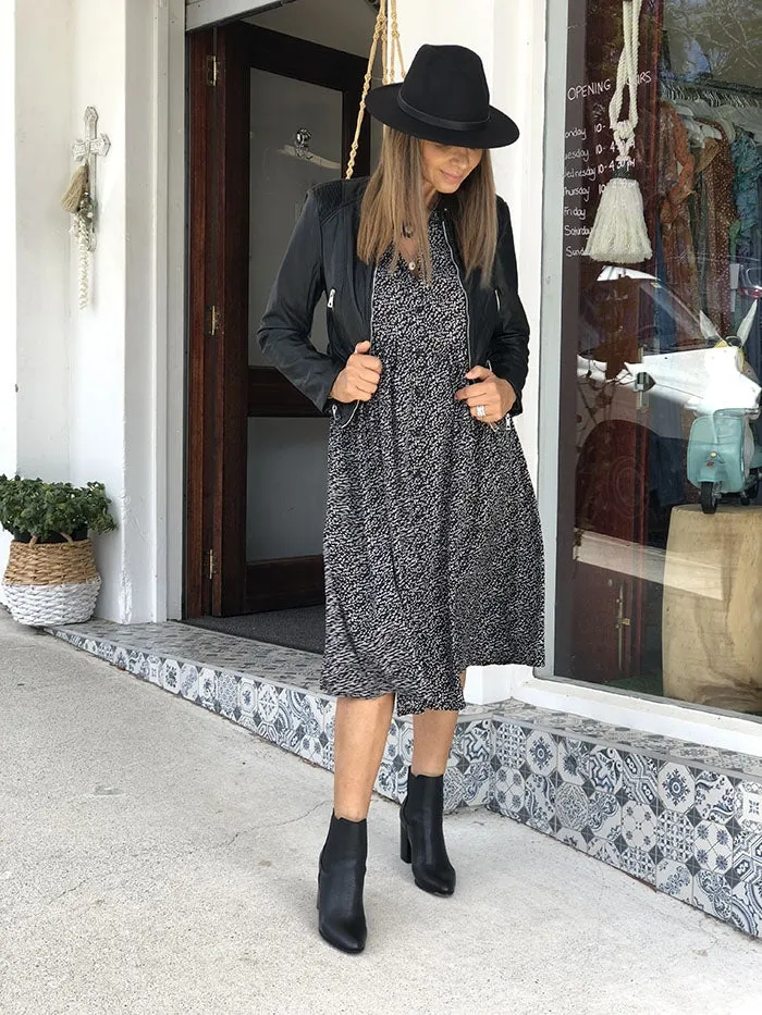 Pintuck Biker Jacket
