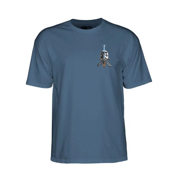 Powell Peralta Skull & Sword T-Shirt - Indigo Blue