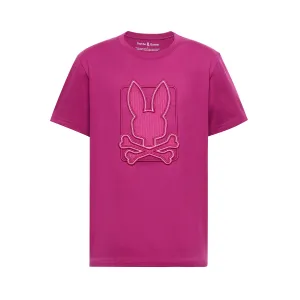 Psycho Bunny Men's Pierce Embroidered Graphic Tee - Boysenberry