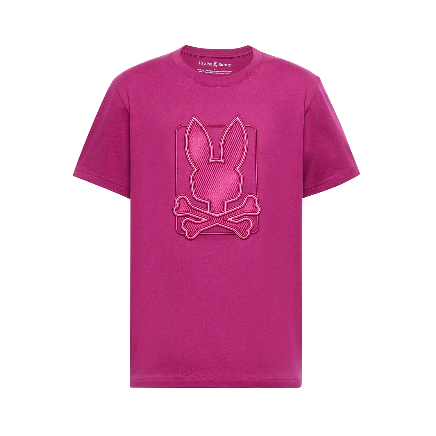 Psycho Bunny Men's Pierce Embroidered Graphic Tee - Boysenberry