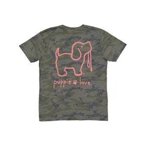 Puppie Love - Camo Logo Pup T-Shirt