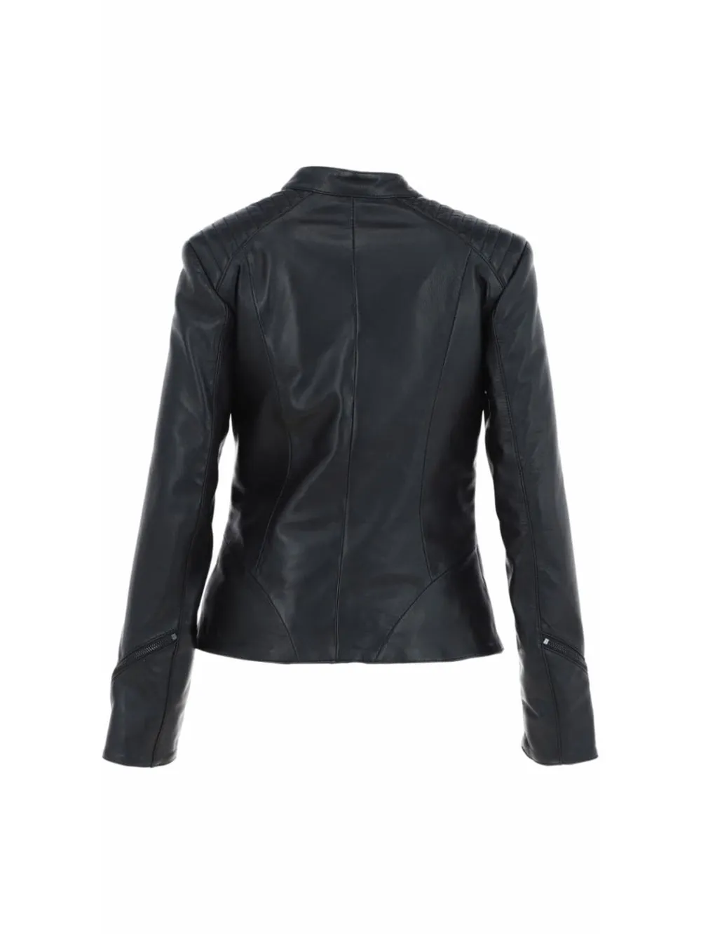 Quilted Luxe Leather Biker Jacket