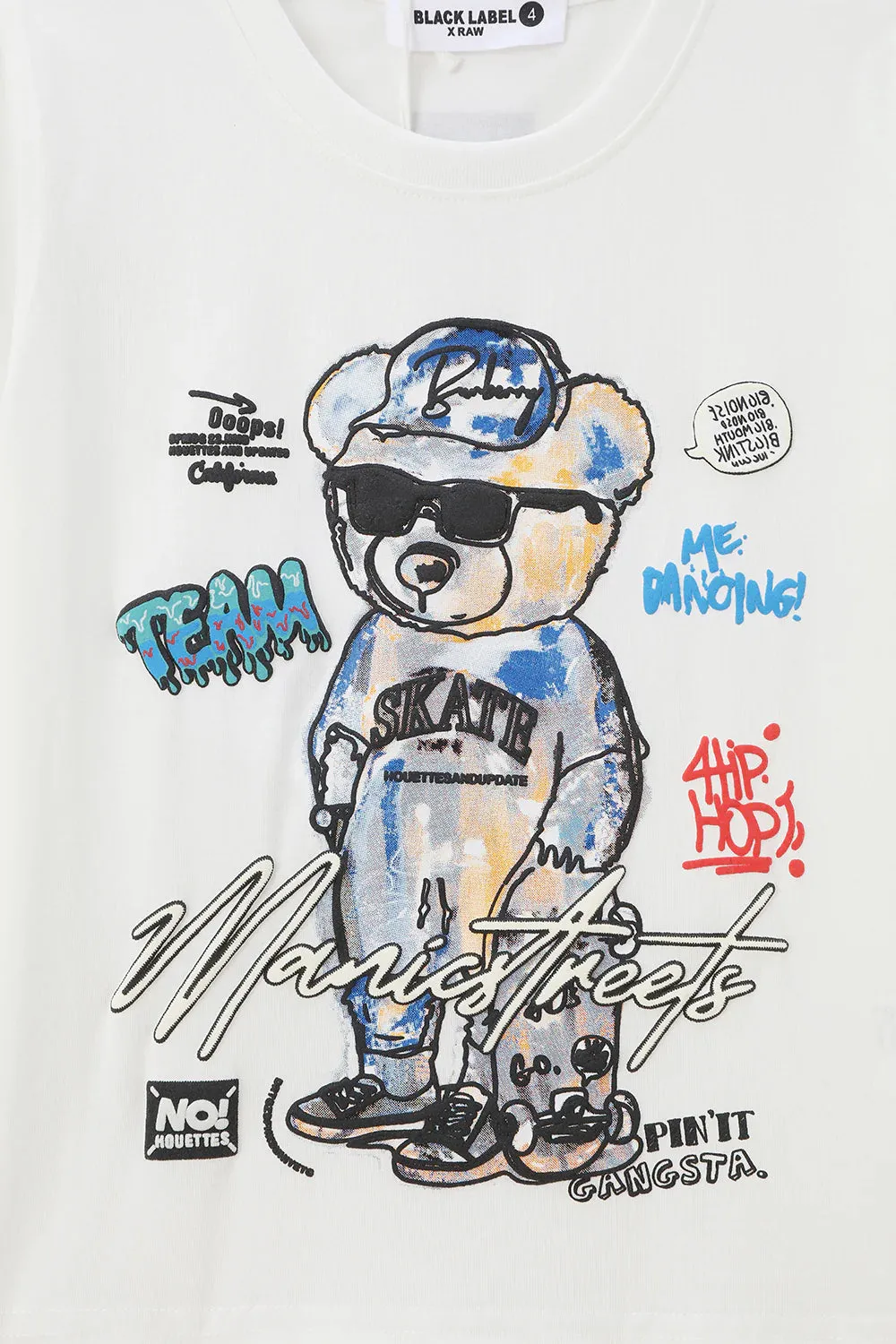 RAWYALTY| KIDS BLACK LABEL "TEDDY" WHITE TEE
