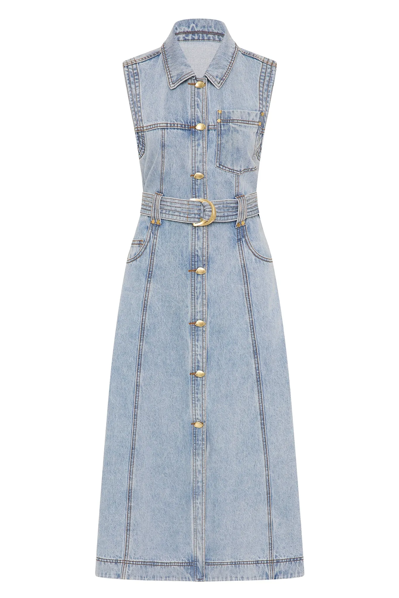 Ray Denim Midi Dress