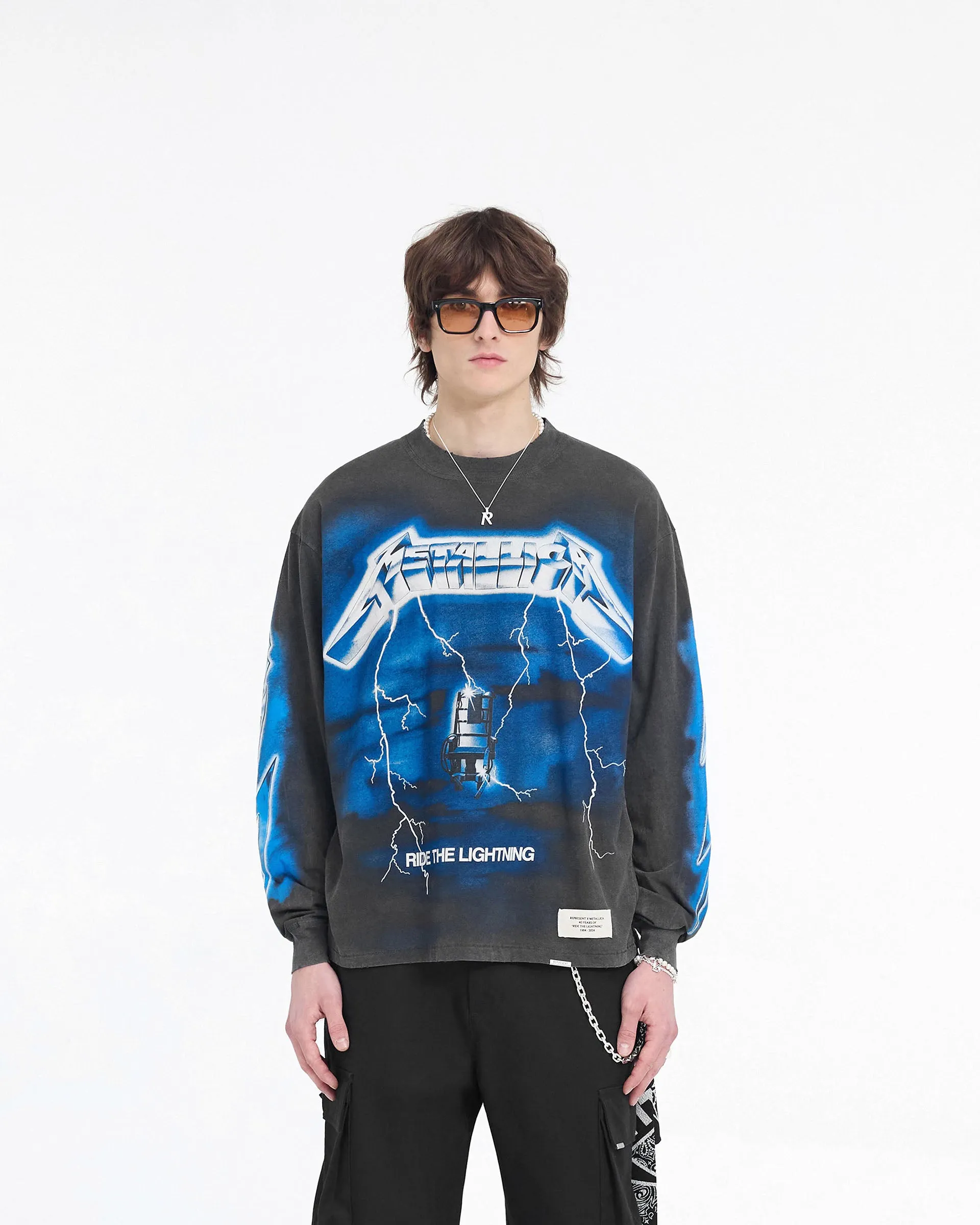 Represent X Metallica Ride The Lightning Long Sleeve T-Shirt - Vintage Grey