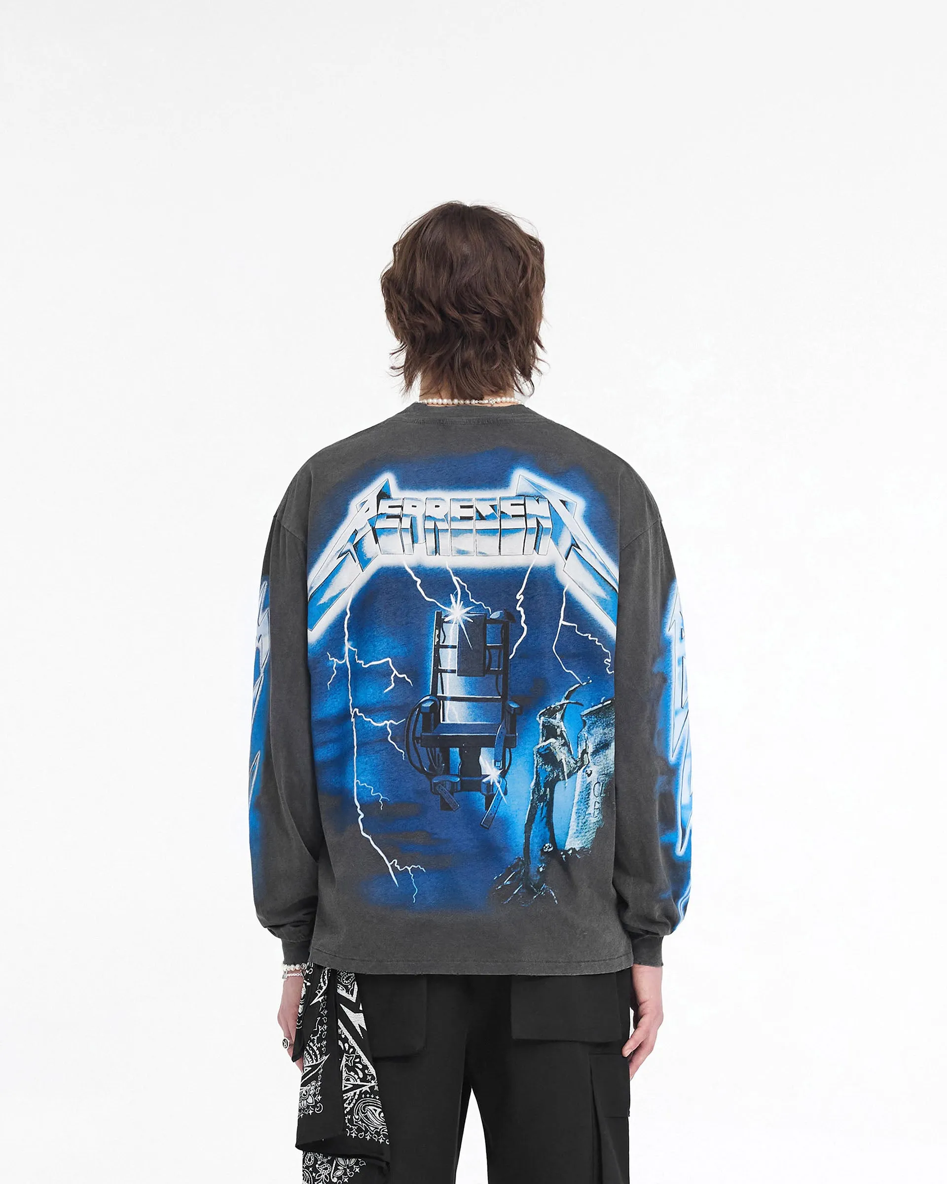 Represent X Metallica Ride The Lightning Long Sleeve T-Shirt - Vintage Grey