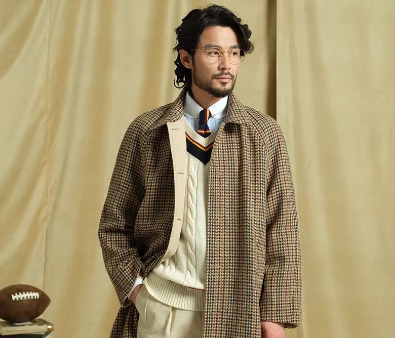 Reversible Houndstooth Coat