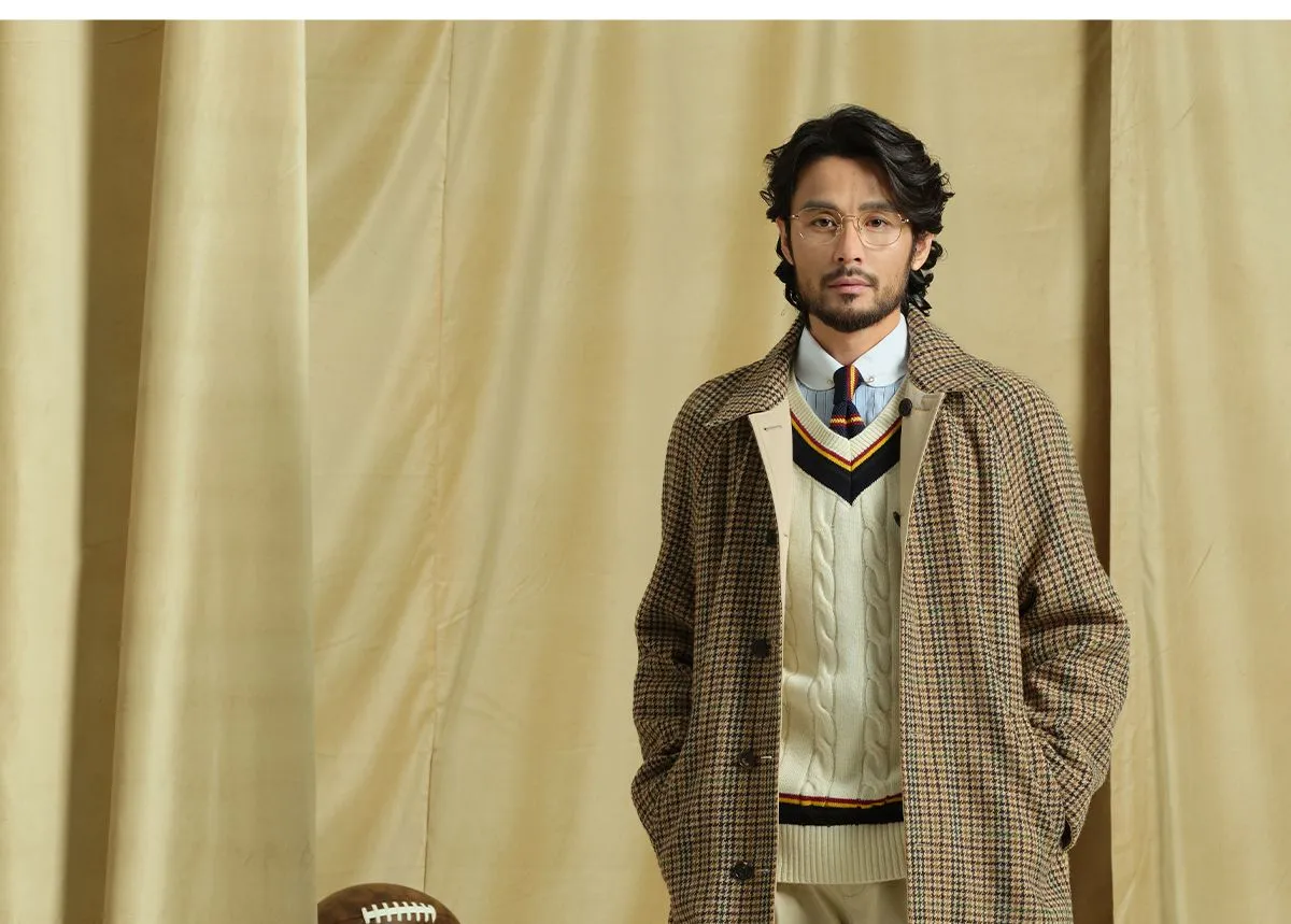 Reversible Houndstooth Coat