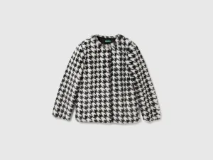 Round Neck Printed Jacket