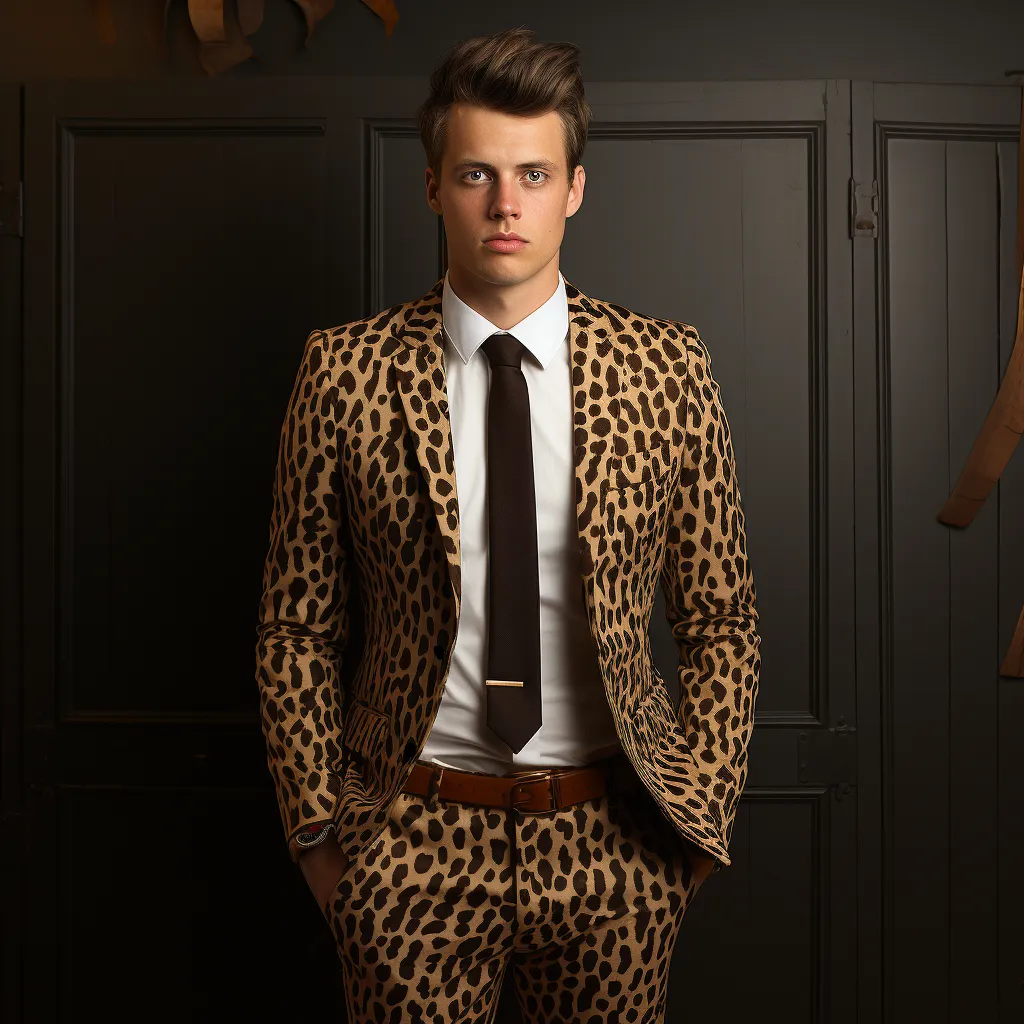Rulercosplay Mens 2 Piece Print Suit Floral Party Dress Jacket Slim 2 Button Blazer Pants For Christmas Party