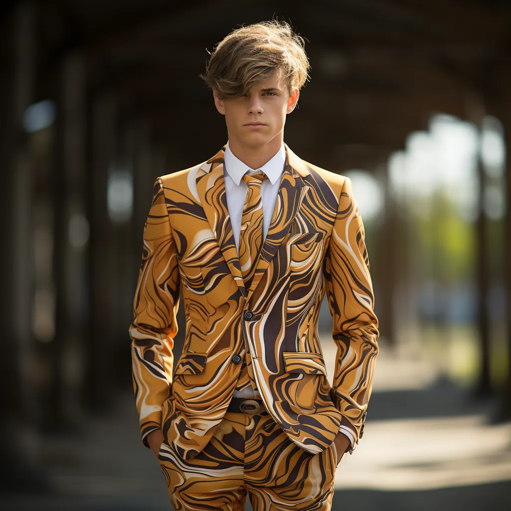 Rulercosplay Mens 2 Piece Print Suit Floral Party Dress Jacket Slim 2 Button Blazer Pants For Christmas
