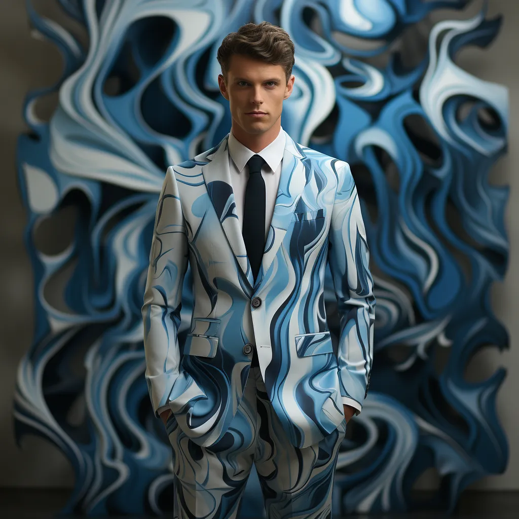 Rulercosplay Mens 2 Piece Print Suit Floral Party Dress Jacket Slim 2 Button Blazer Pants For Christmas