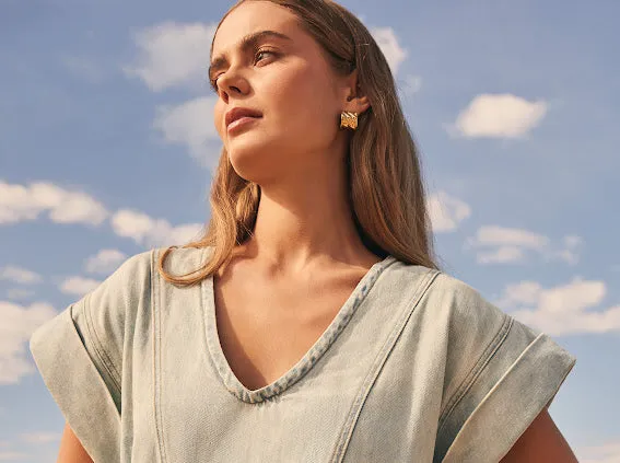 Seaside Denim Dress - Pale Blue