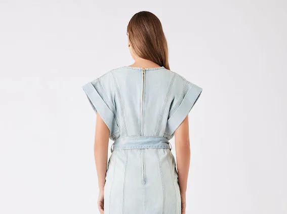 Seaside Denim Dress - Pale Blue