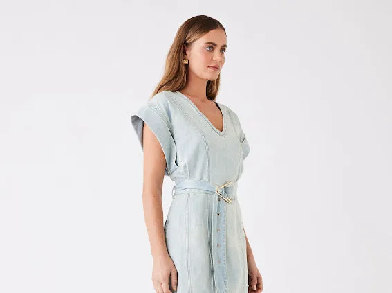 Seaside Denim Dress - Pale Blue