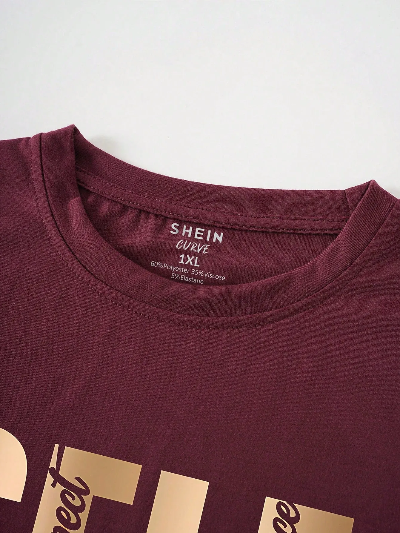 SELF LETTER GRAPHIC TEE - PLUS SIZE