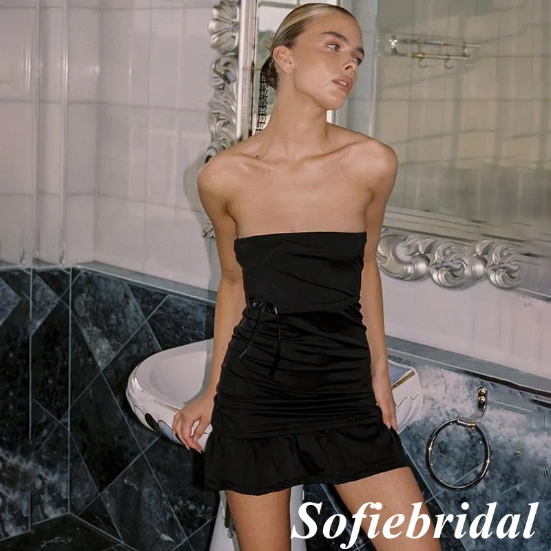 Sexy Black Sweetheart Mermaid Mini Dresses/ Homecoming Dresses,PDS0518, HD0243
