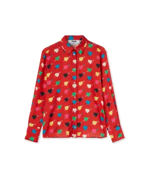 Shirt with "Arrowed Heart Print" motif