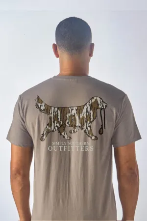 Simply Southern Camo Dog T-Shirt for Men in Brown | MN-SS-TREECAMO-DESERTHTHR